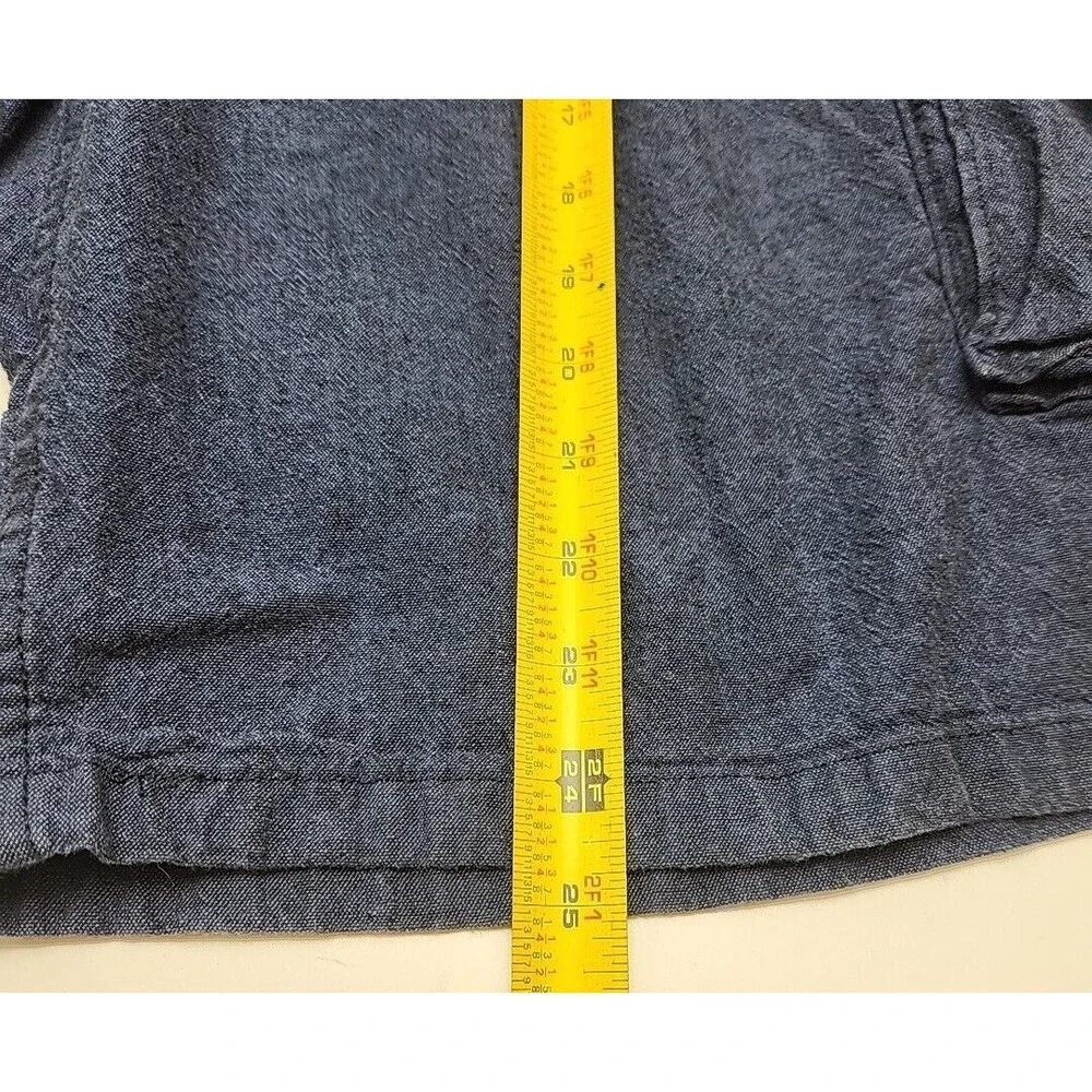 Levi's Cargo Shorts Men Sz 36 Flat Front Blue Textured Chino 11
